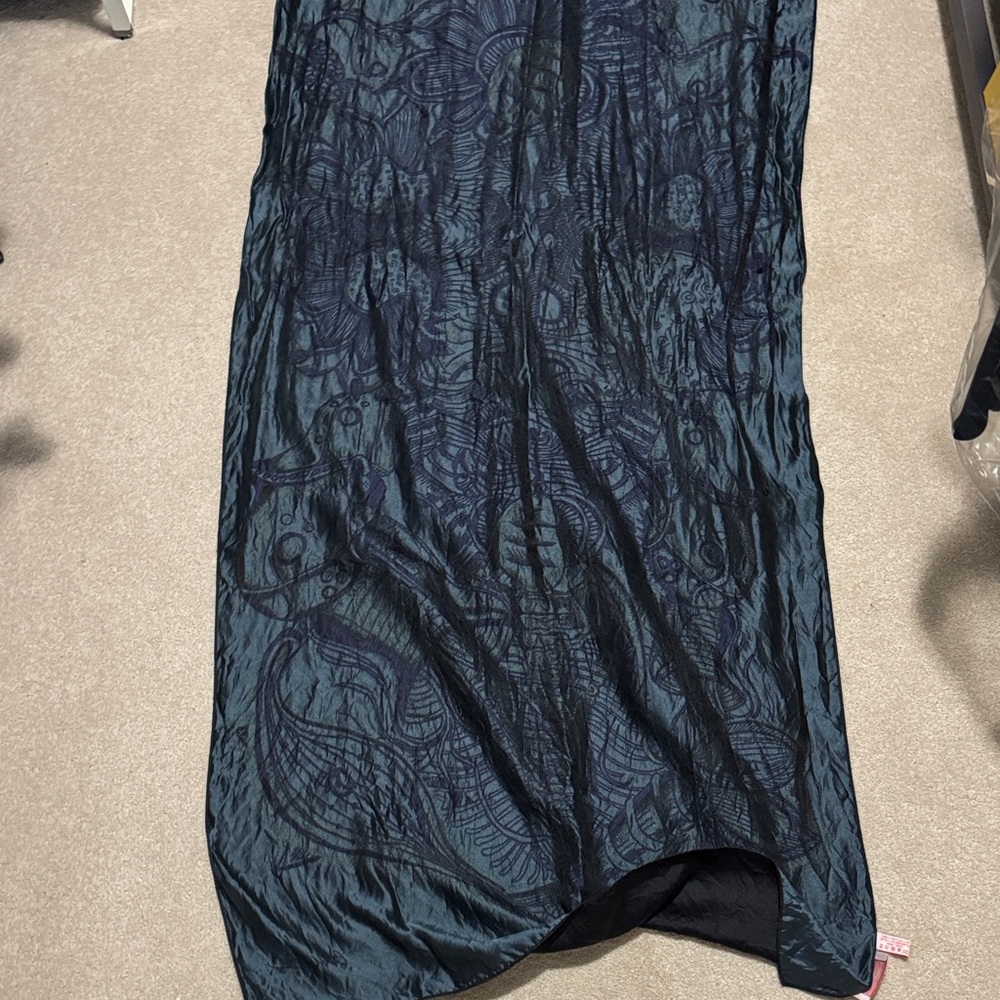 Christian lacroix Green black and hints of blue with Pattern scarf